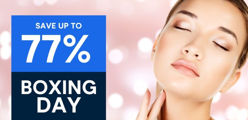 beauty and skincare products on boxing day