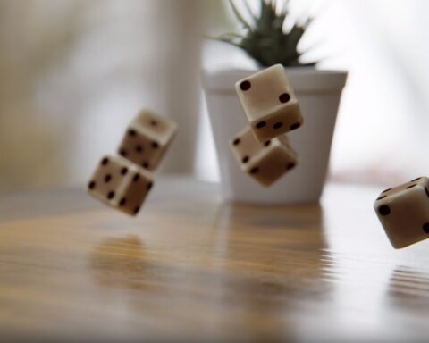 dice on table
